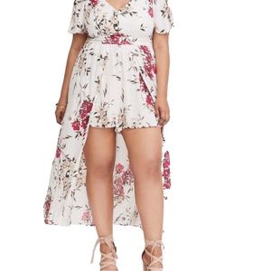 Torrid Maxi Skirt Overlay Romper with Shorts Size 20
